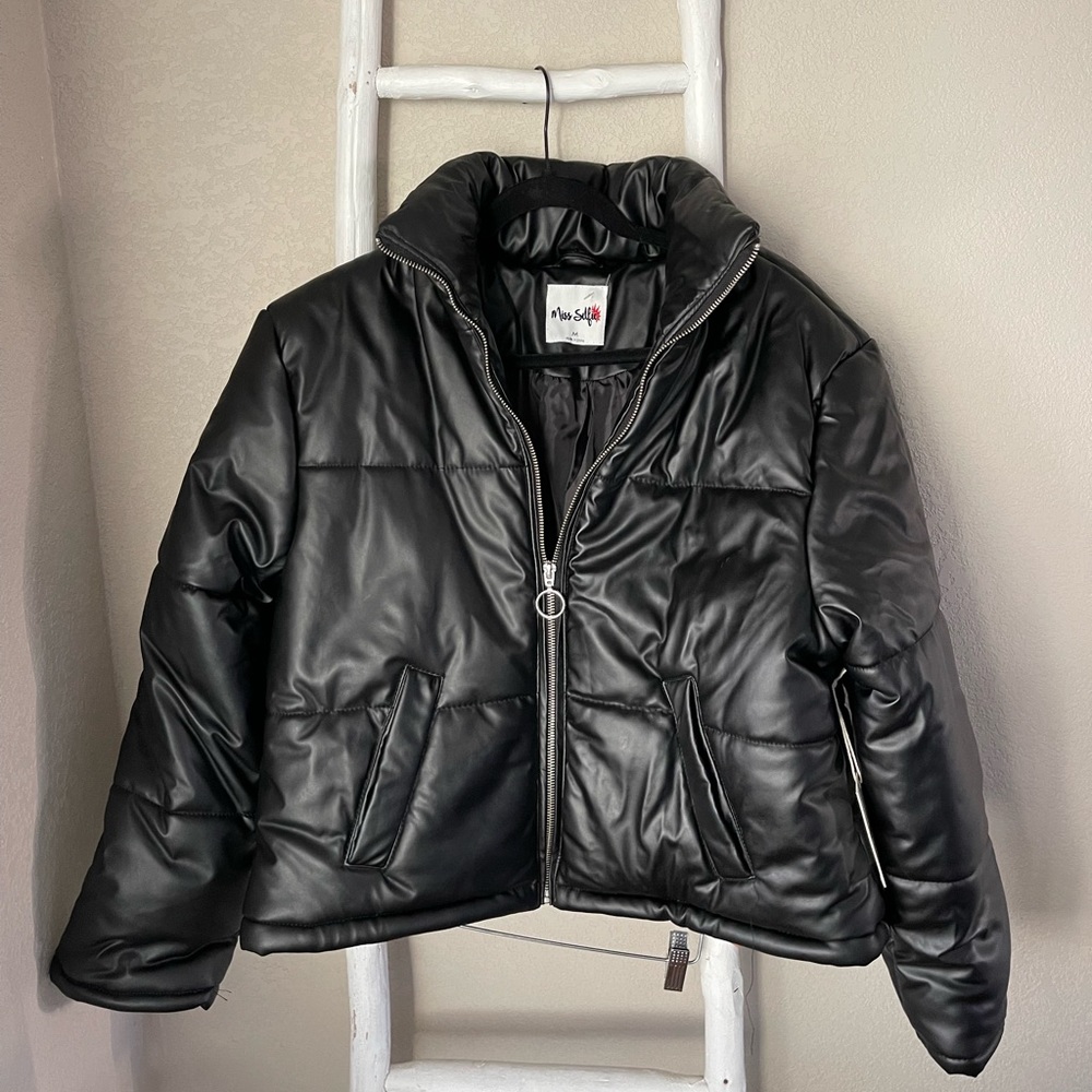 Faux leather jacket